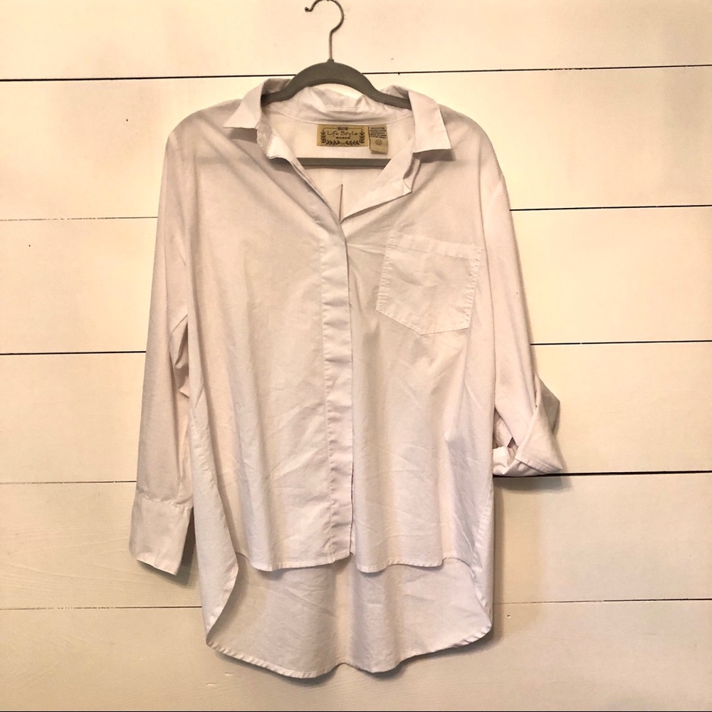 🎉5 for $25🎉 white button down shirt 1x